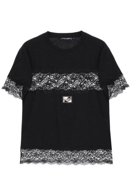 Dolce & Gabbana T-shirt With Lace Inserts