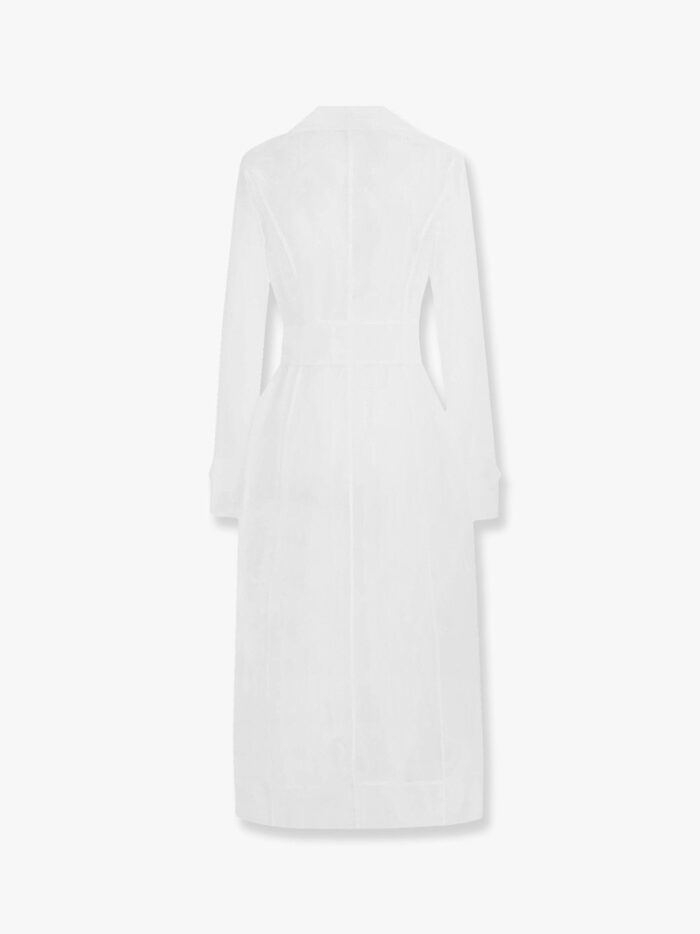 Dolce & Gabbana Technical Organza Trench Coat With Georgette Trims