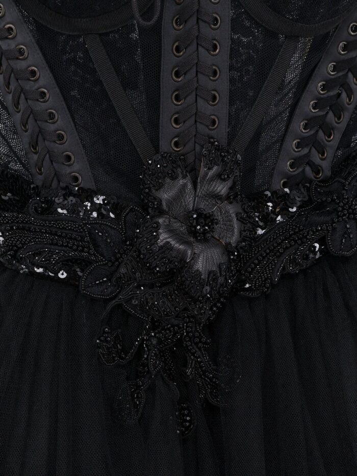 Dolce & Gabbana Tulle Long Dress With Bustier