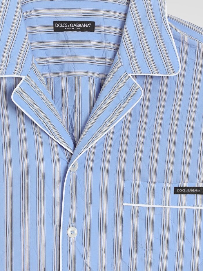 Dolce & Gabbana Vanity Pajamas Froissé Cotton Shirt