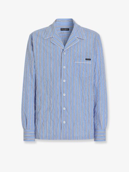 Dolce & Gabbana Vanity Pajamas Froissé Cotton Shirt