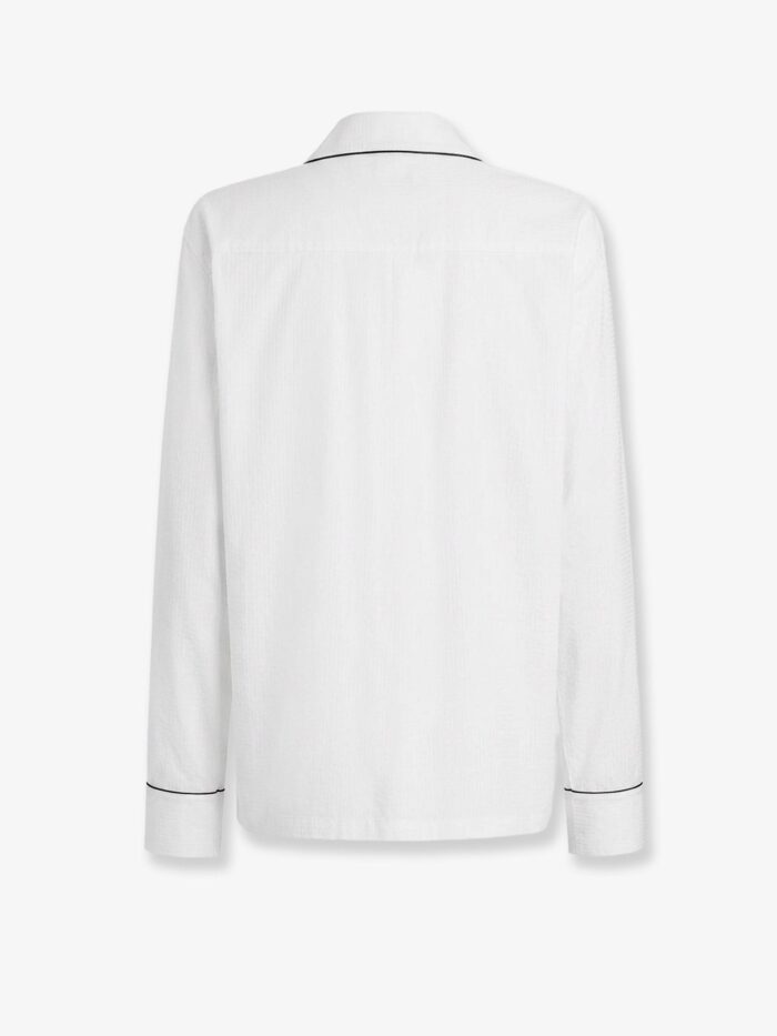 Dolce & Gabbana Vanity Pajamas Textured Cotton Shirt