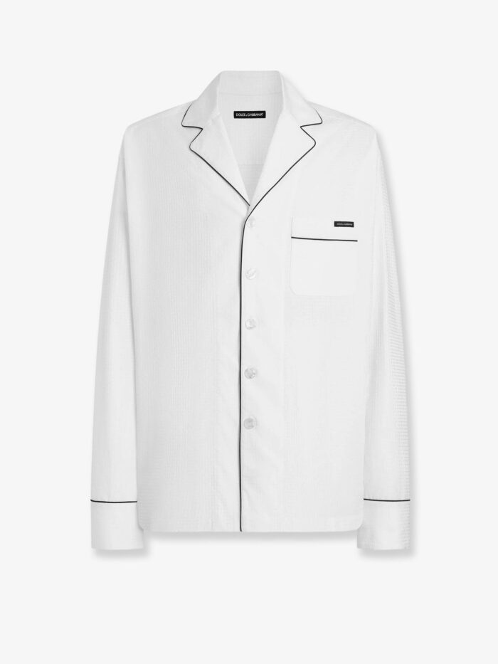 Dolce & Gabbana Vanity Pajamas Textured Cotton Shirt