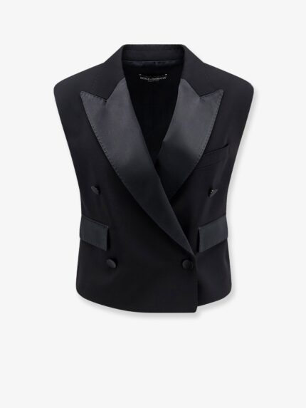 Dolce & Gabbana Virgin Wool And Silk Blend Tuxedo Vest