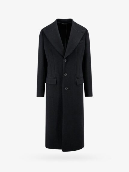 Dolce & Gabbana Virgin Wool Blend Flared Coat