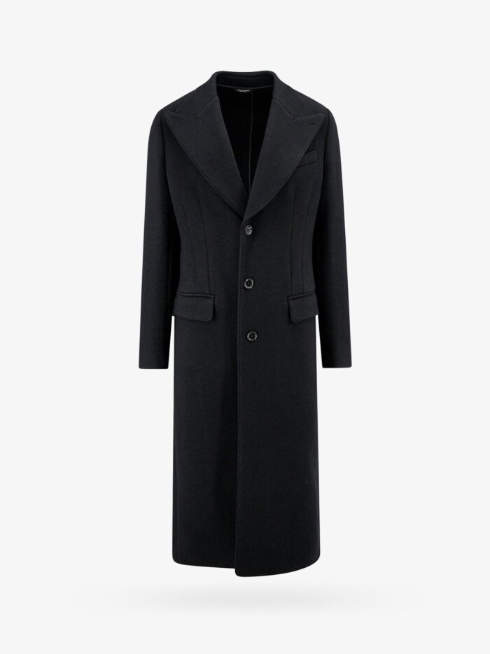 Dolce & Gabbana Virgin Wool Blend Flared Coat