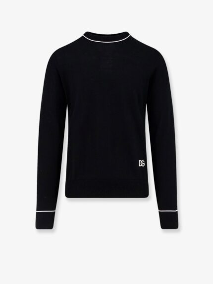 Dolce & Gabbana Virgin Wool Sweater With Embroidered DG Logo
