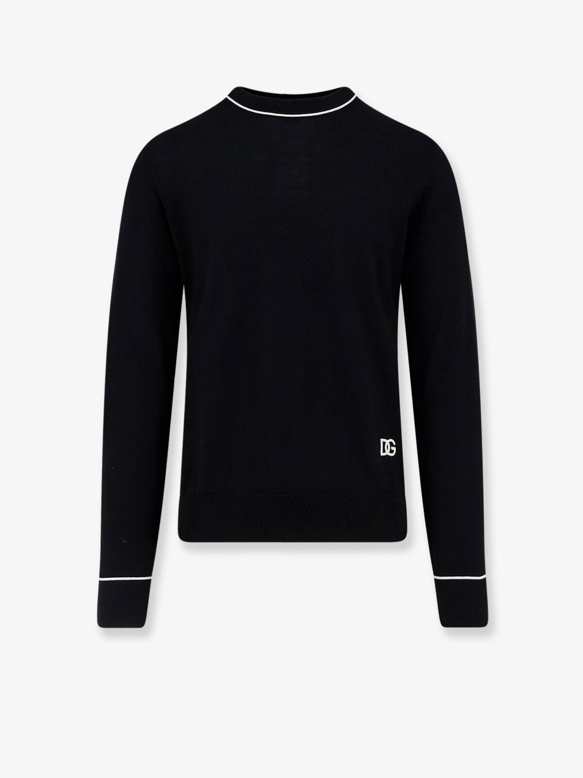 Dolce & Gabbana Virgin Wool Sweater With Embroidered DG Logo