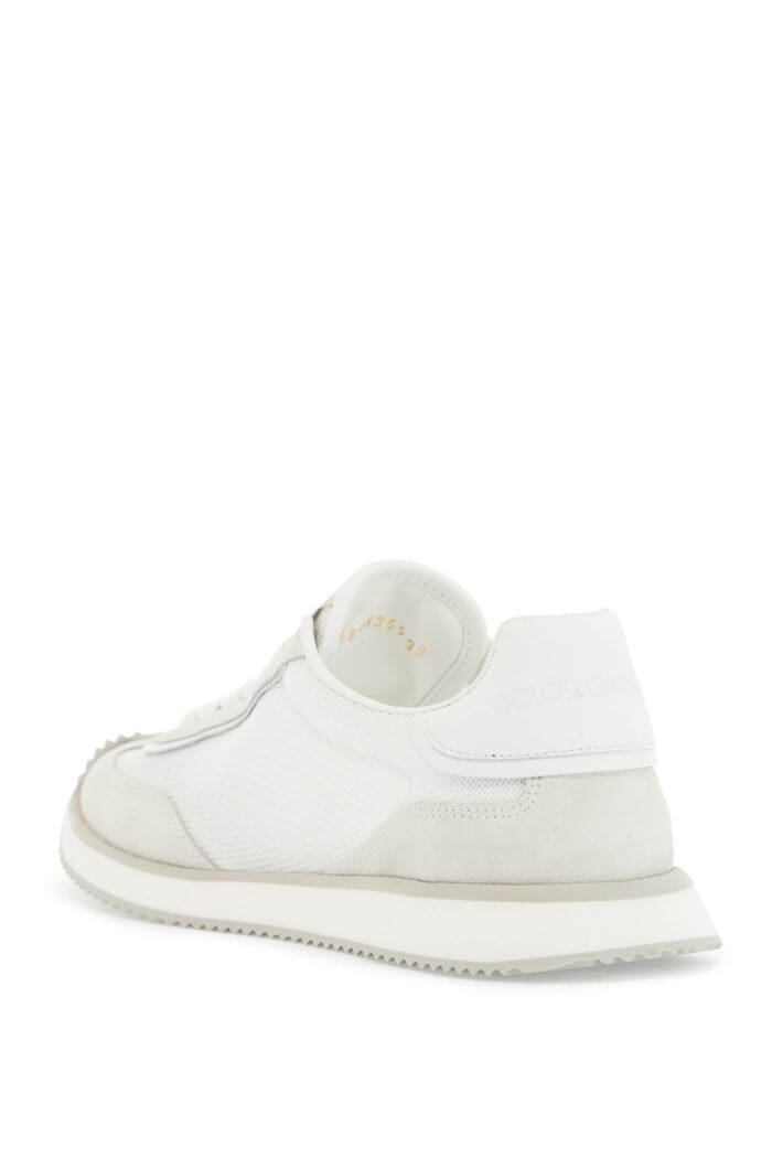 DOLCE & GABBANA White Leather Low-top Sneakers With Dg Logo