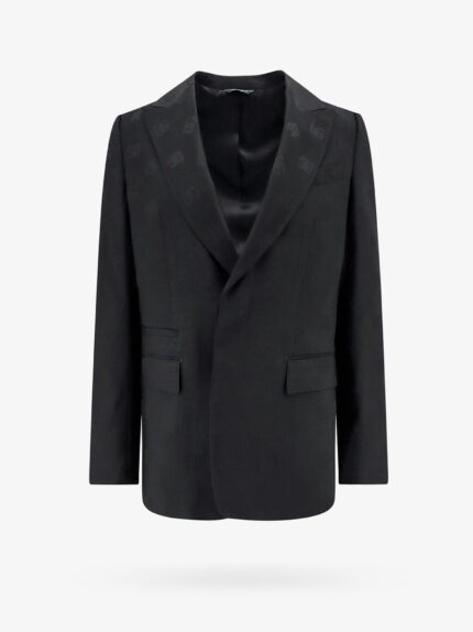 Dolce & Gabbana Wool Blazer With All-over Monogram