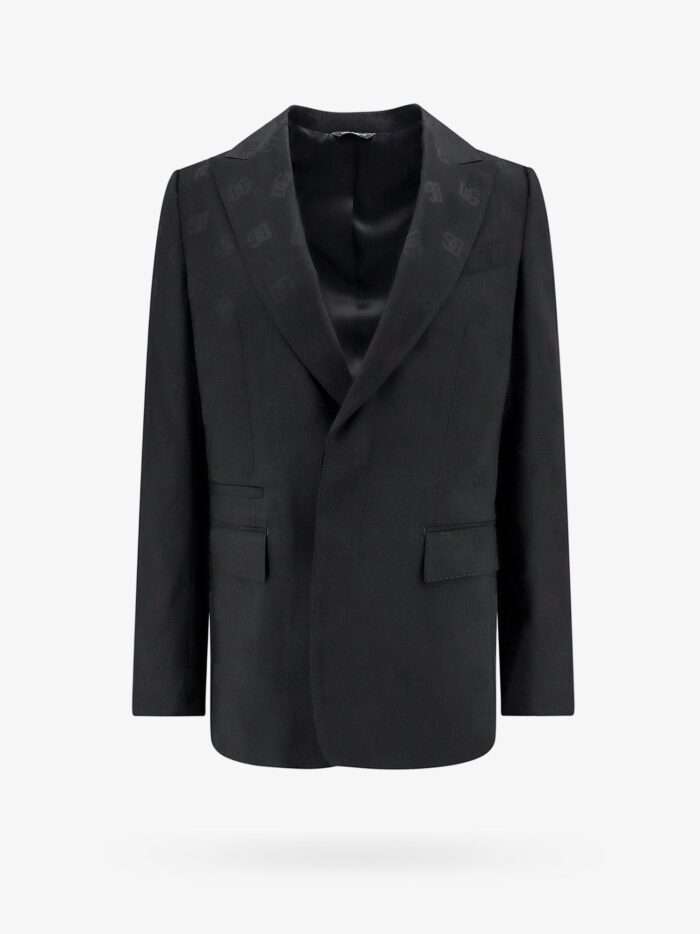 Dolce & Gabbana Wool Blazer With All-over Monogram