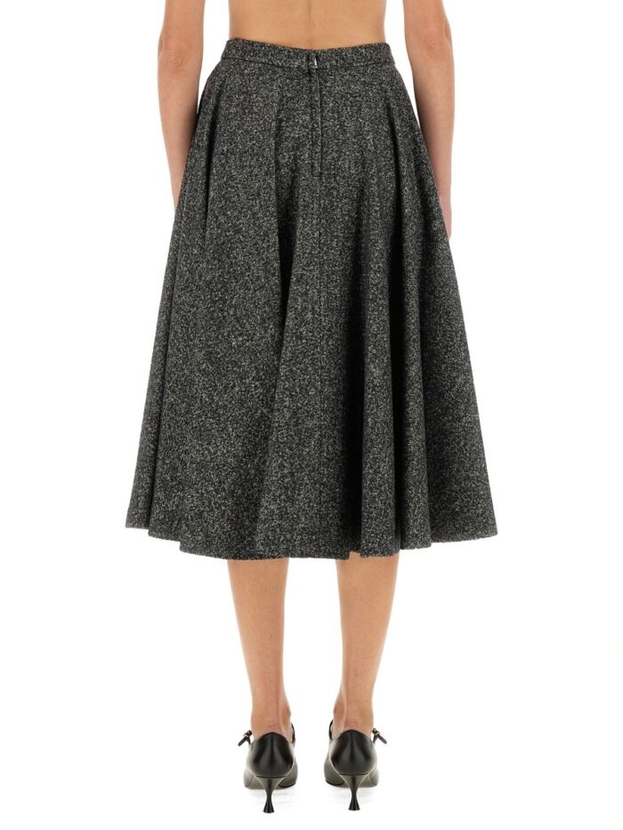 Dolce & Gabbana WOOL-BLEND DOTTED SKIRT