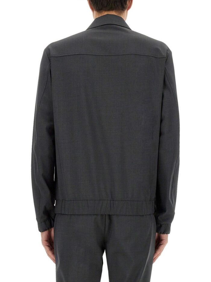 Dolce & Gabbana WOOL CANVAS JACKET WITH PLAQUE