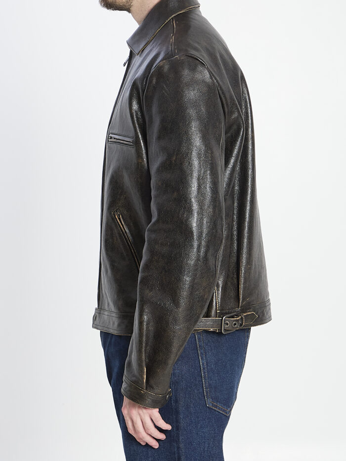 Dolce&gabbana Aged-effect leather jacket