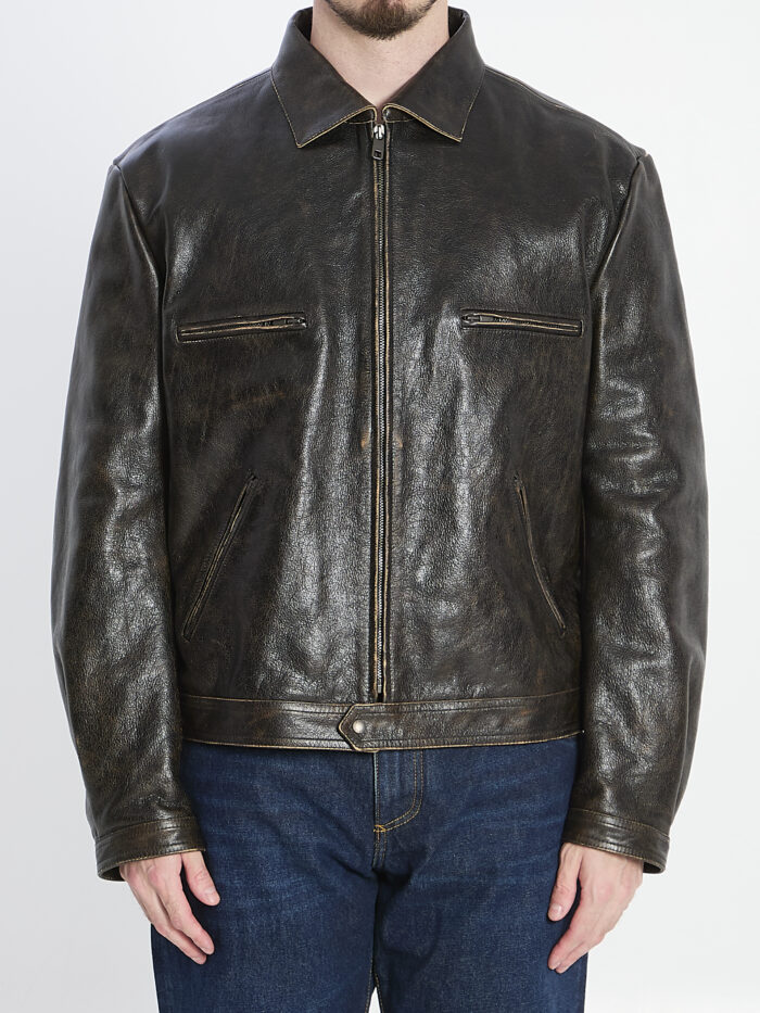 Dolce&gabbana Aged-effect leather jacket