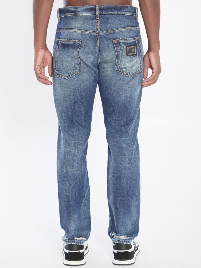 Dolce&gabbana Denim pants with plaque