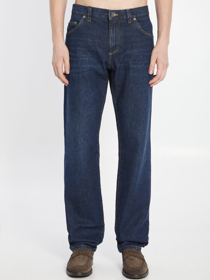 Dolce&gabbana Denim pants with plaque