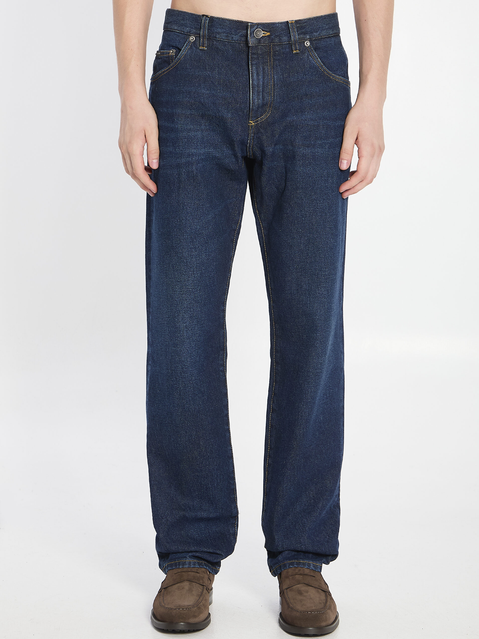 Dolce&gabbana Denim pants with plaque
