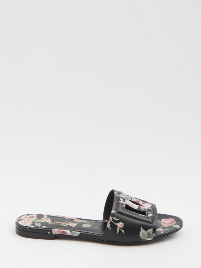 Dolce&gabbana Floral beachwear slides