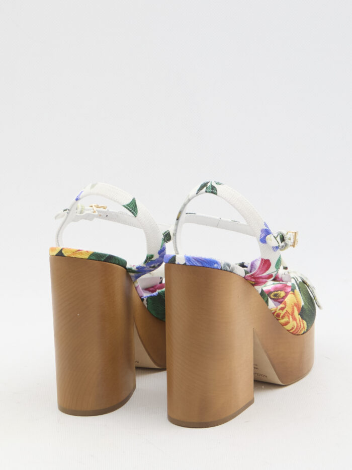 Dolce&gabbana Floral platform sandals