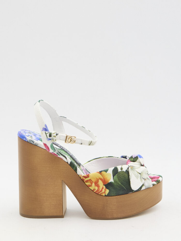 Dolce&gabbana Floral platform sandals