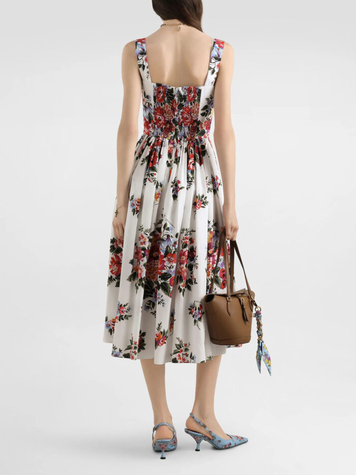 Dolce&gabbana Floral print bustier midi dress