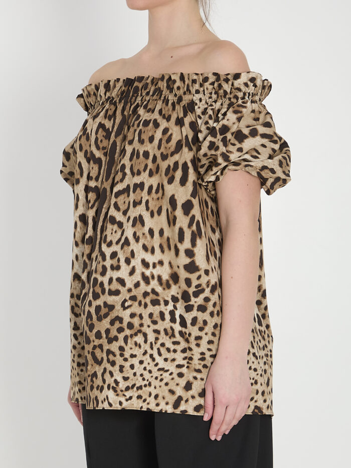 Dolce&gabbana Leopard print poplin top