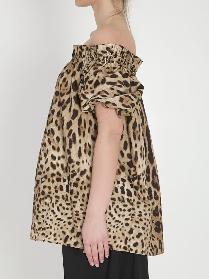Dolce&gabbana Leopard print poplin top