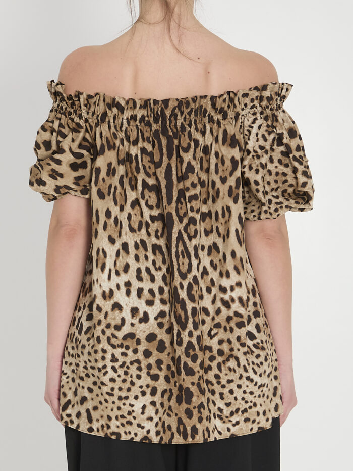 Dolce&gabbana Leopard print poplin top