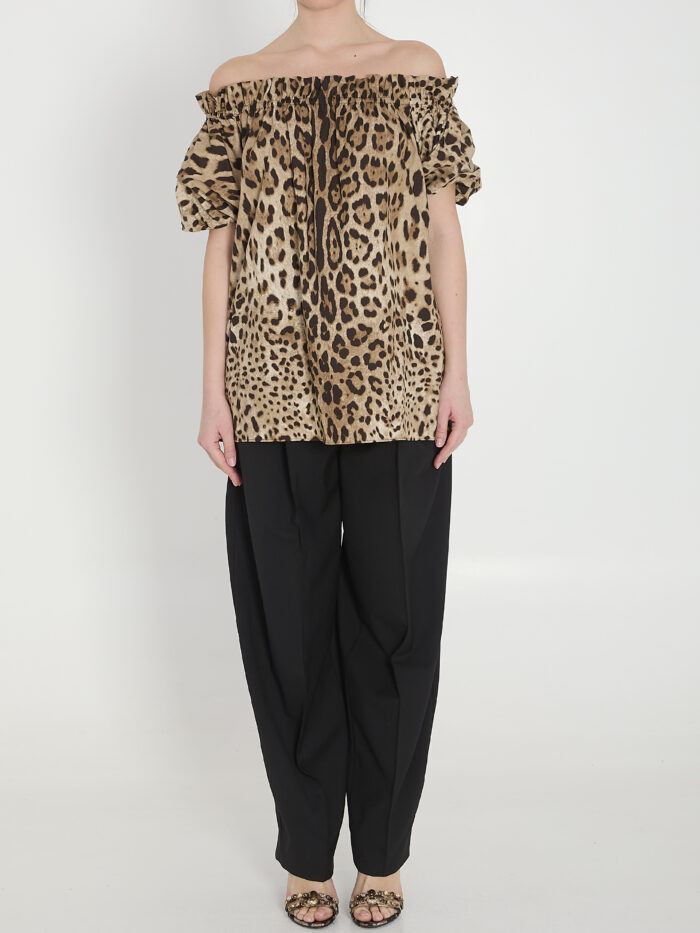Dolce&gabbana Leopard print poplin top