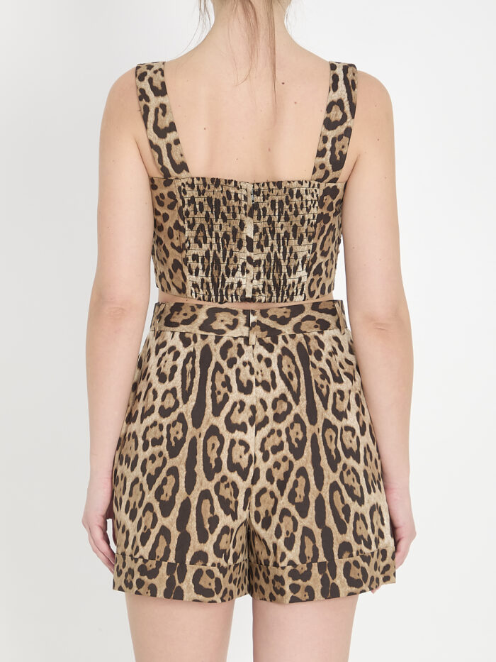 Dolce&gabbana Leopard print poplin top