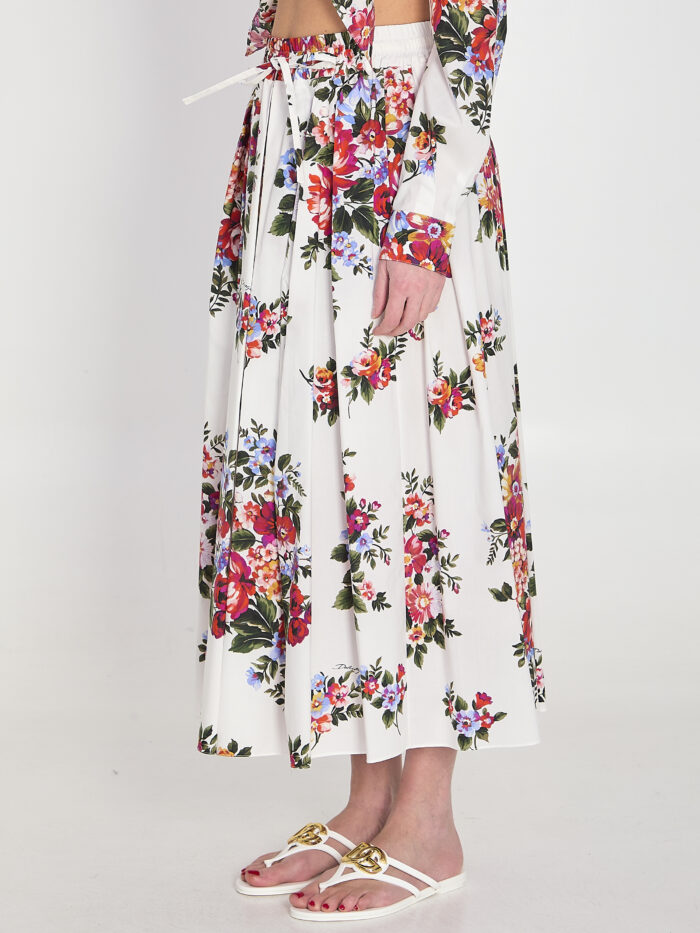 Dolce&gabbana Long skirt with a floral print