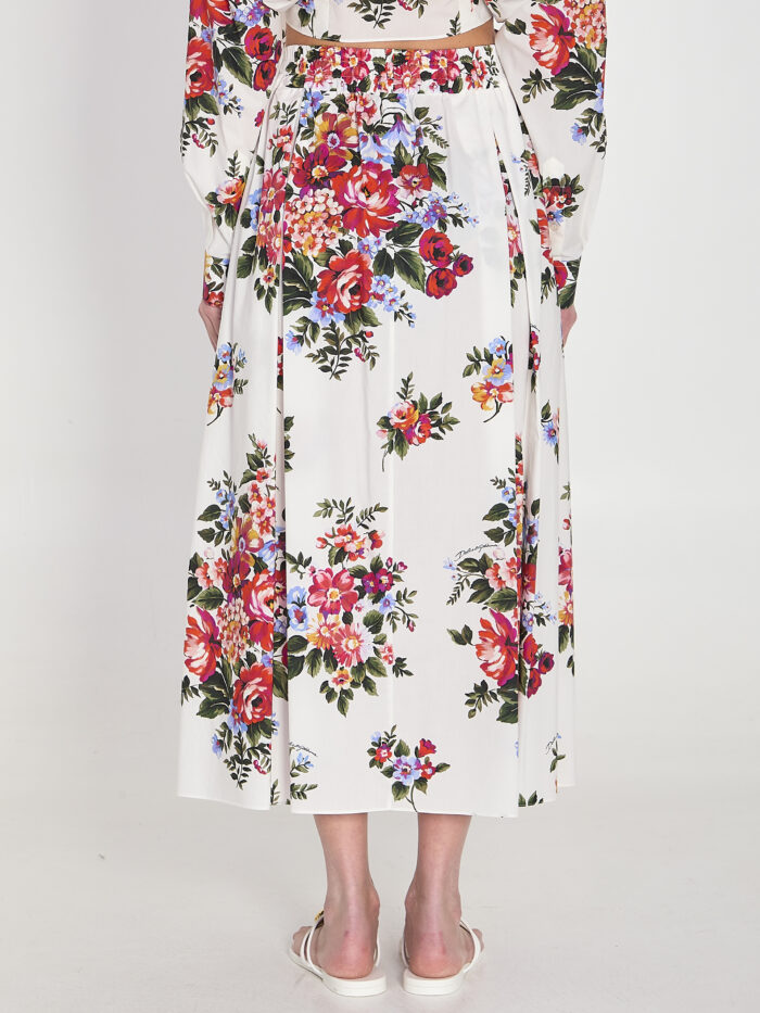 Dolce&gabbana Long skirt with a floral print