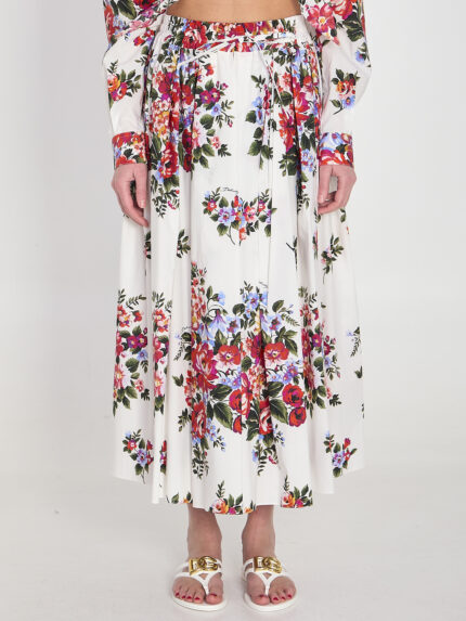 Dolce&gabbana Long skirt with a floral print