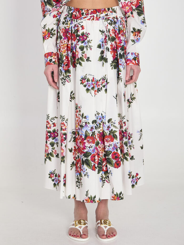 Dolce&gabbana Long skirt with a floral print