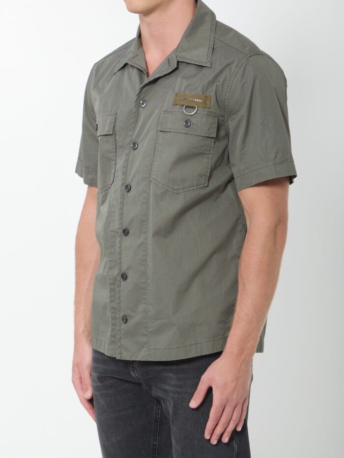 Dolce&gabbana Military green cotton shirt