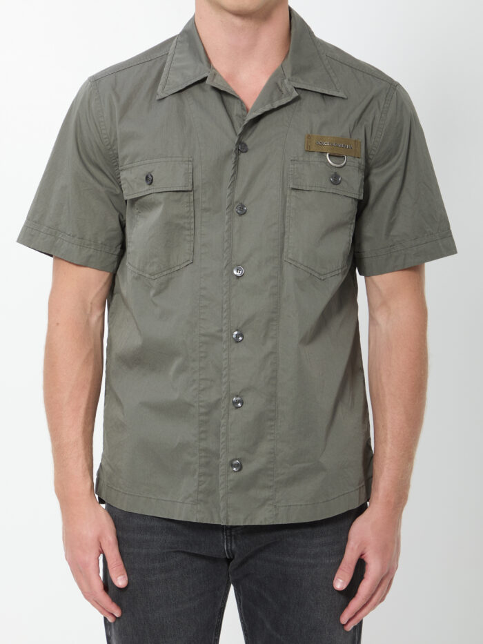Dolce&gabbana Military green cotton shirt
