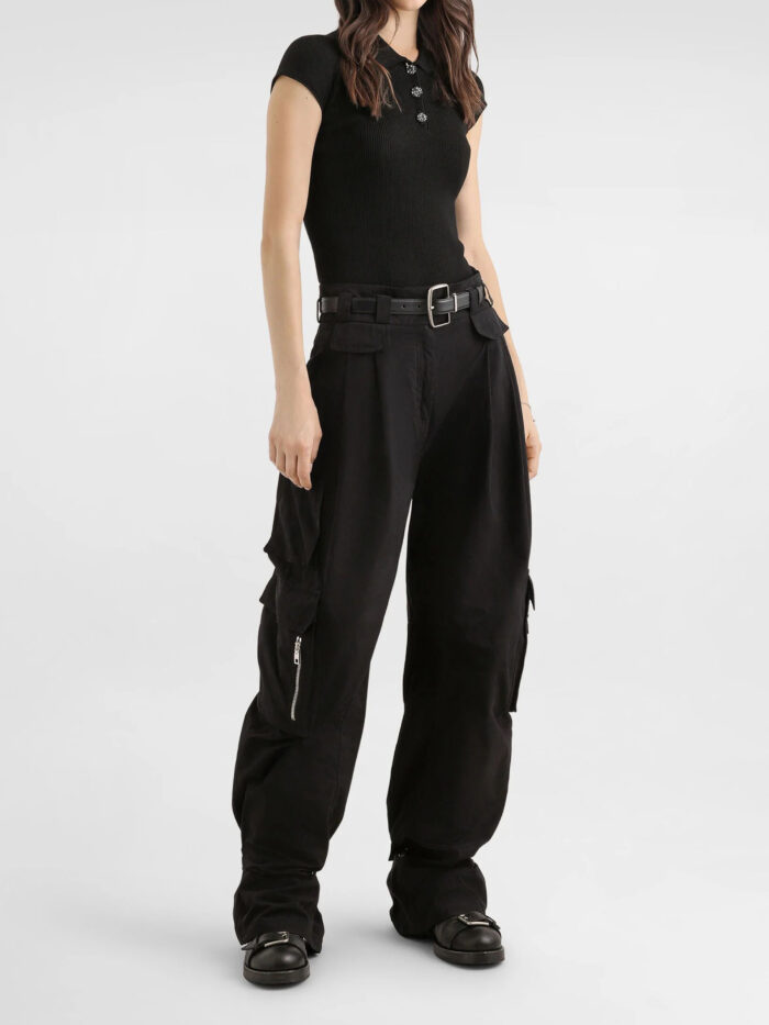 Dolce&gabbana Ribbed polo-style top