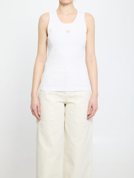 Dolce&gabbana Ribbed tank top with DG