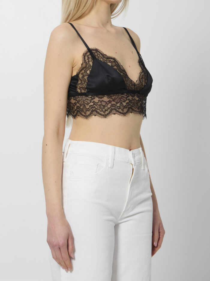 Dolce&gabbana Satin bralette with lace