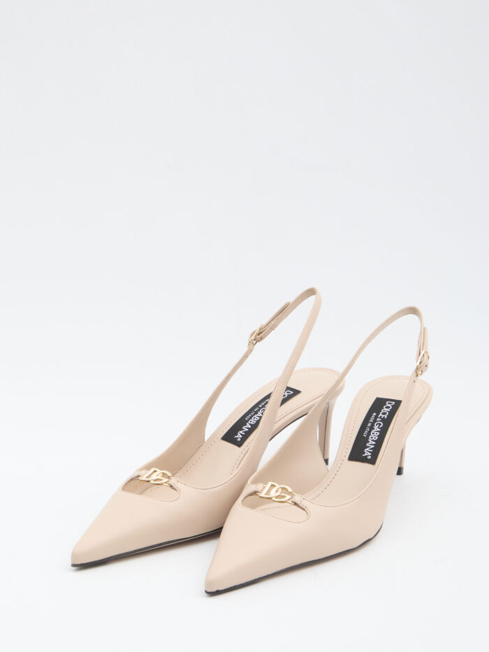 Dolce&gabbana Slingback pumps in silk nappa