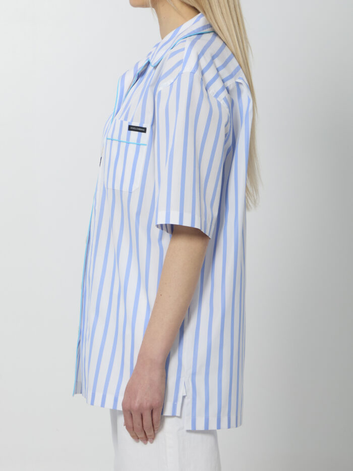 Dolce&gabbana Striped poplin shirt