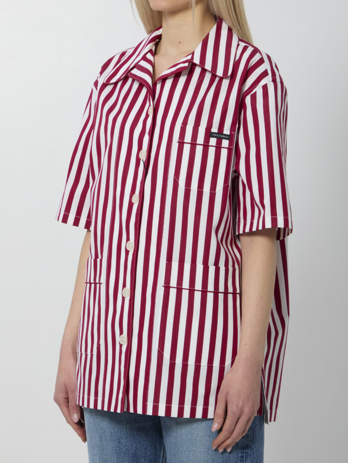 Dolce&gabbana Striped poplin shirt