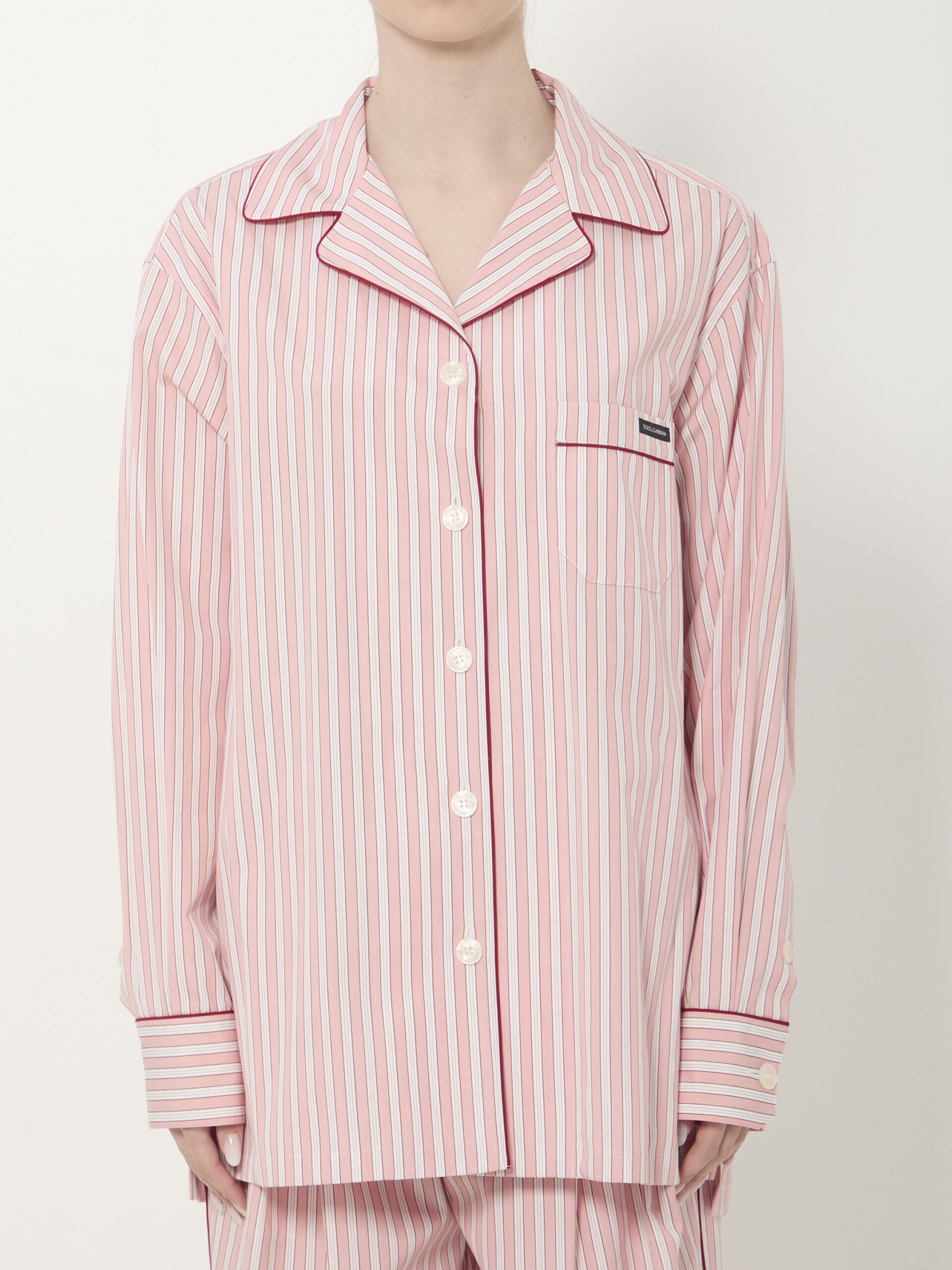 Dolce&gabbana Striped poplin shirt