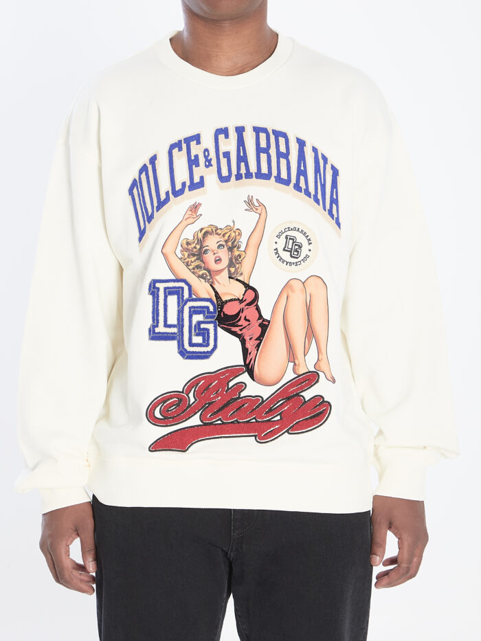 Dolce&gabbana Sweatshirt with Pin-up print