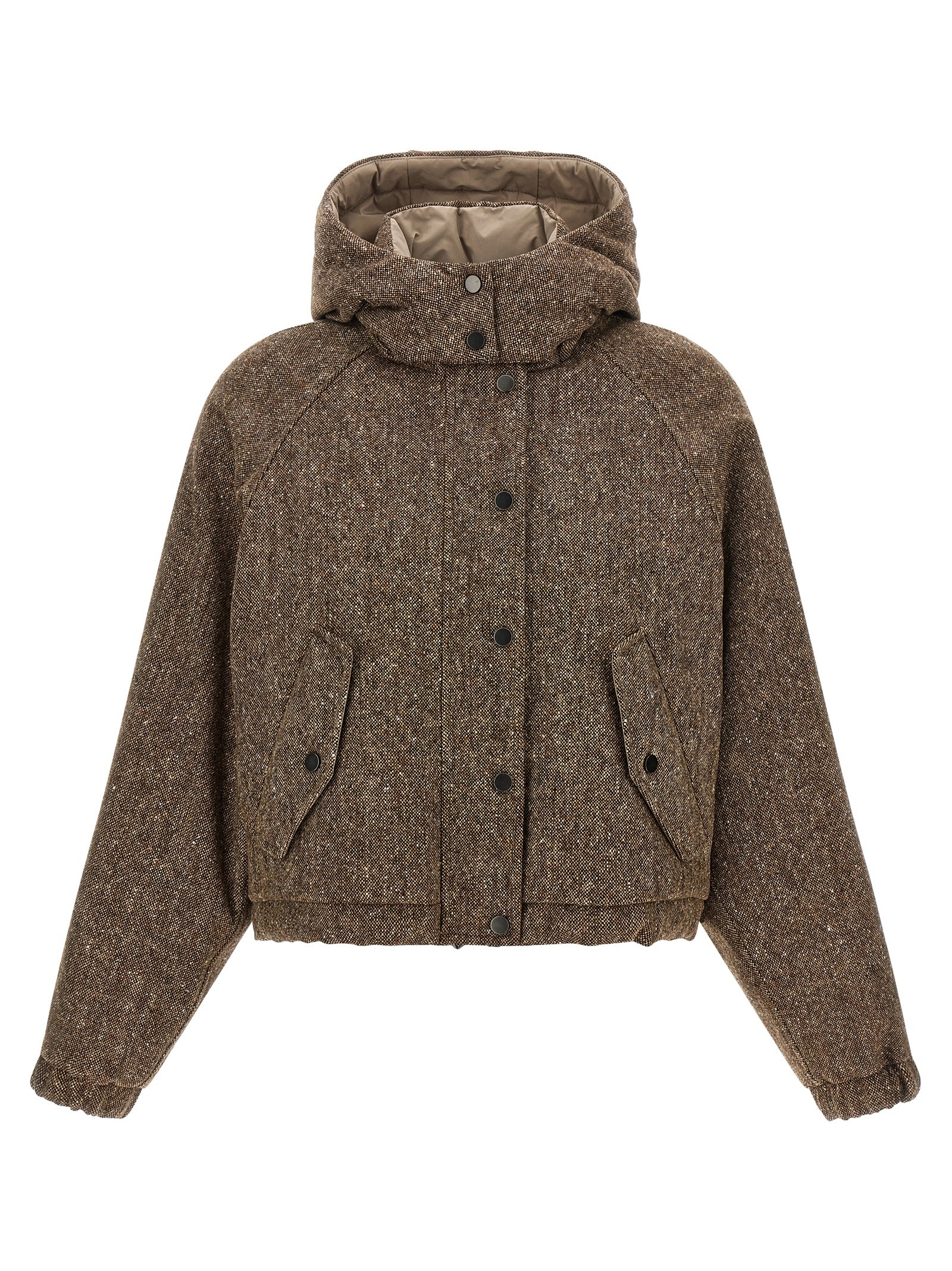 Brunello Cucinelli Donegal Tweed Down Jacket