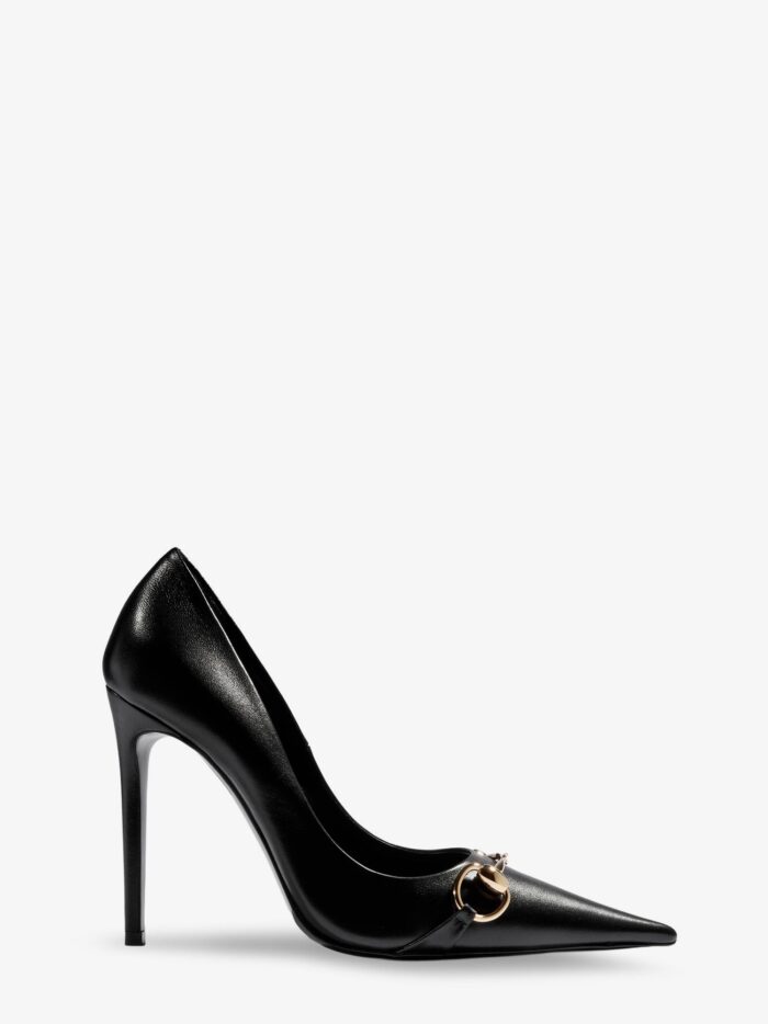gucci donna leather décolleté with horsebit detail Gucci Donna Leather Décolleté With Horsebit Detail