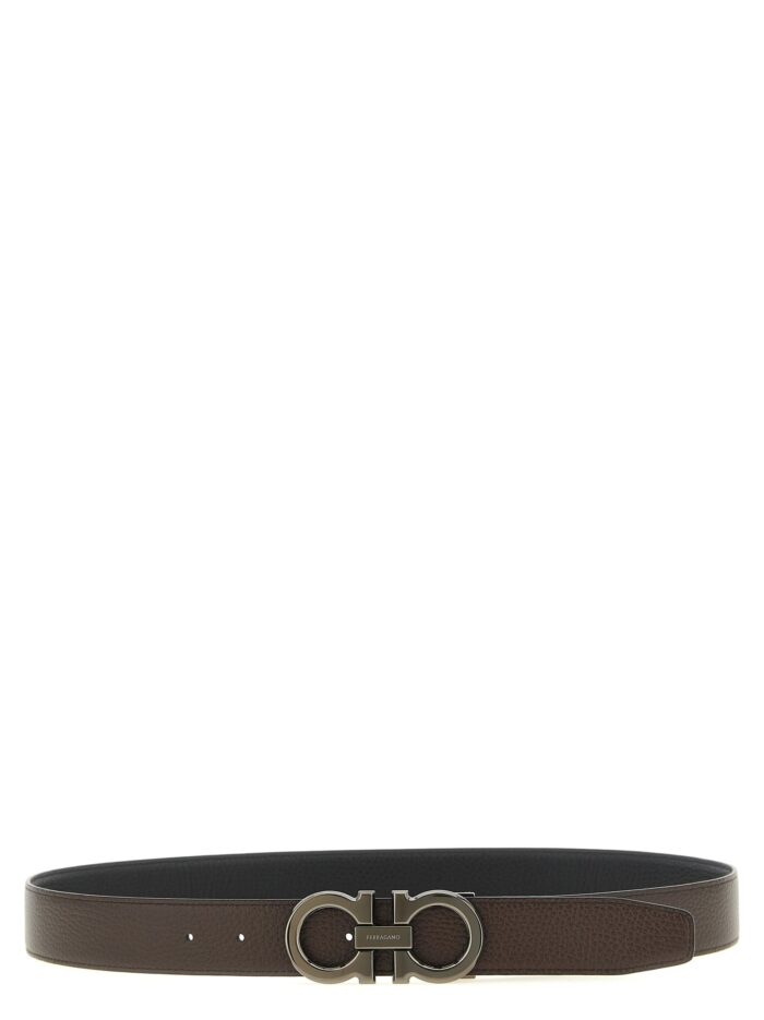 Ferragamo 'Doppio Gancini' Reversible Belt