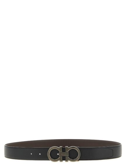 Ferragamo 'Doppio Gancini' Reversible Belt