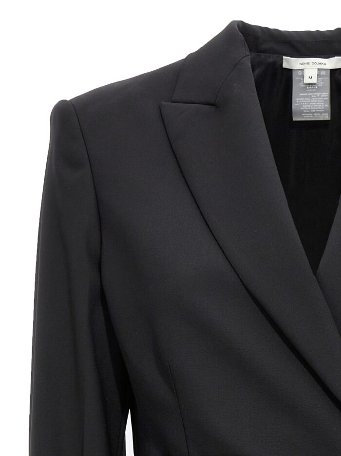 NENSI DOJAKA Double Breast Drawstring Blazer Jacket